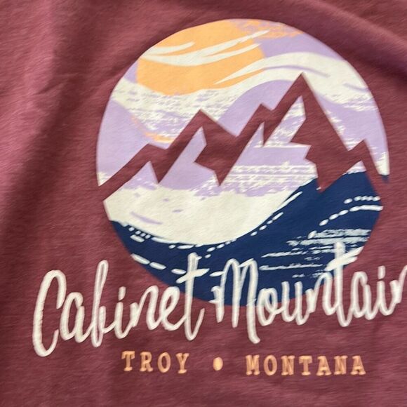 NWT Ouray Heather purple cabinet mountains Troy Montana sweatshirt L lightweight - Picture 2 of 5